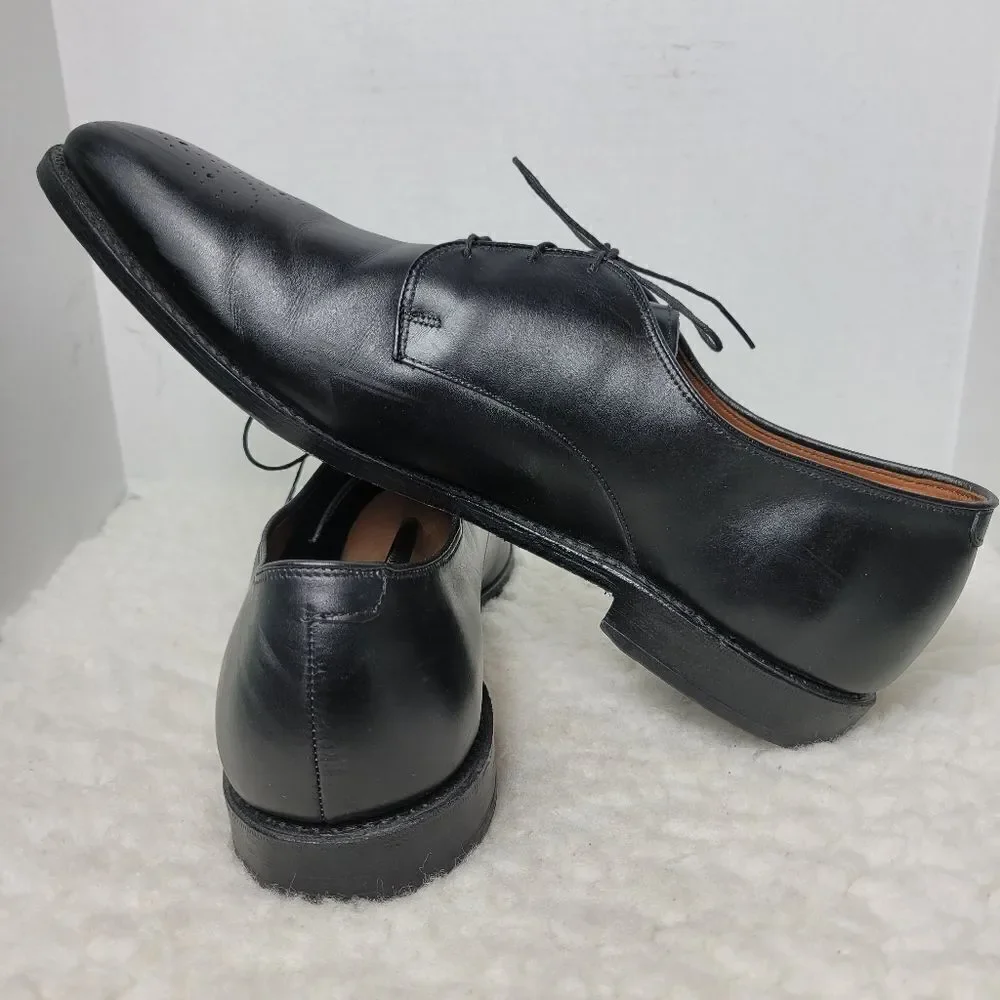 Allen Edmonds Flatiron Men's 15 Shoes Black Leather Brogue Toe Oxford Derby
